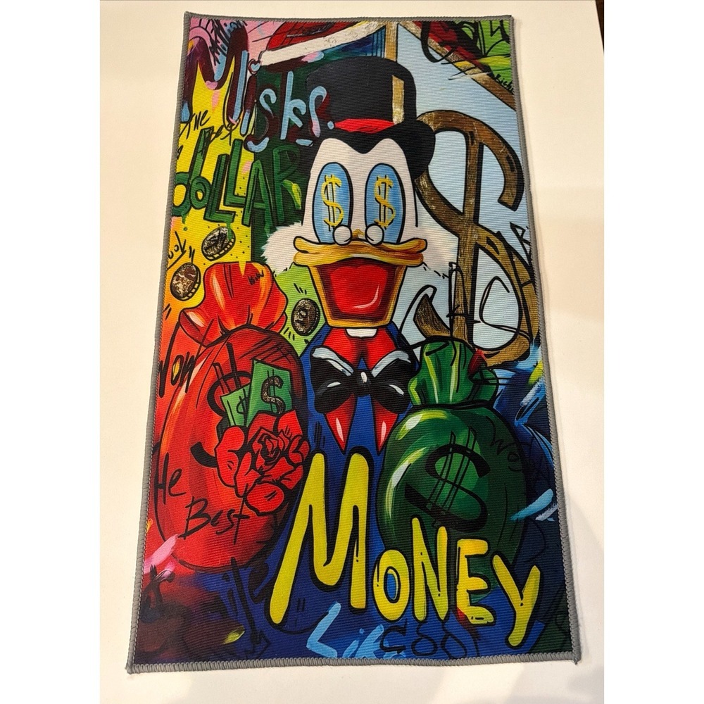 Designer Style Monogram Accent Rug Streetwear Hype Room Decor Carpet Wall Art - Picture 3 of 3